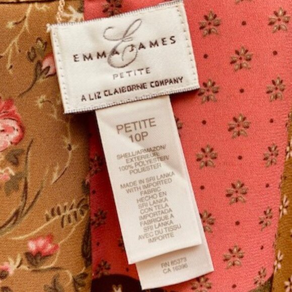 Emma James reversible patchwork/floral skirt size 10P - Picture 13 of 13